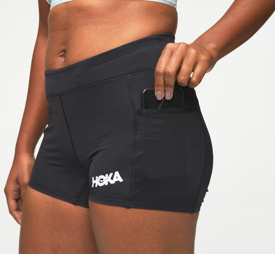 Hoka Australia One One Performance Knit - Womens Shorts Black - WOASI-2530